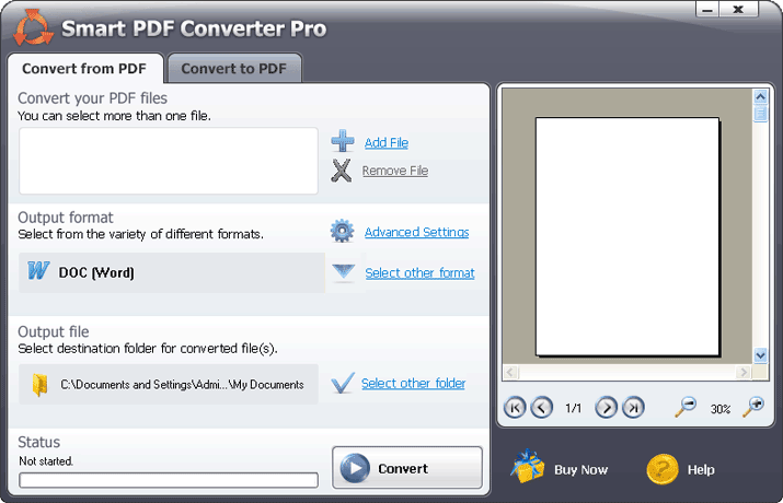 Smart PDF Converter Screenshot